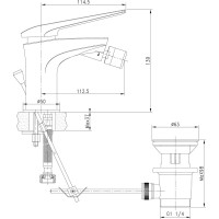 Смеситель Lemark Allegro LM5908CW для биде LM5908CW