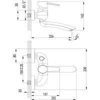 Смеситель Lemark Atlantiss LM3214C для ванны LM3214C