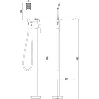 Смеситель Lemark Unit для ванны, напольный LM4544C