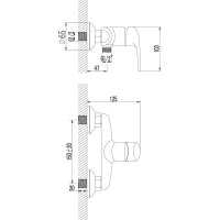 Смеситель Lemark Pramen для душа LM3303C