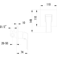 Смеситель Lemark Unit для душа, встраиваемый LM4523C