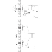 Смеситель Lemark Unit для душа LM4503C