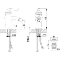 Смеситель Lemark Brava LM4708G для биде LM4708G