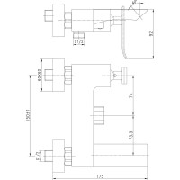 Смеситель Lemark Contest для ванны LM5814CW