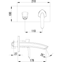Смеситель для раковины Lemark Mars встраиваемый LM3526C
