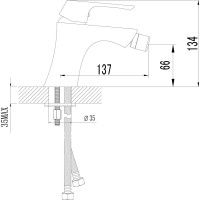Смеситель Lemark Unit для биде LM4508C