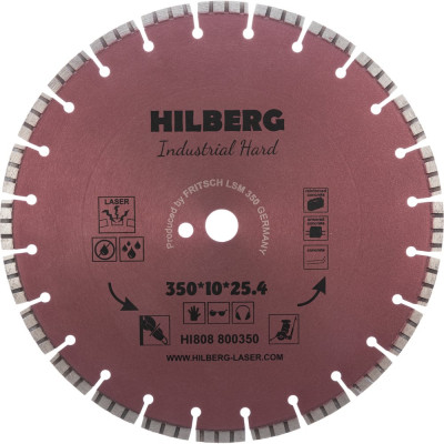 Диск алмазный отрезной Hilberg 350x25.4 Industrial Hard HI808