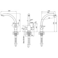 Смеситель для кухни Paulmark ESSEN, белый матовый,  Es213001-WH