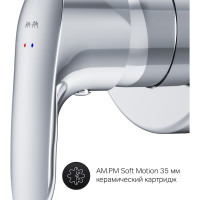Смеситель для ванны и душа AM.PM Like встраиваемый F8085000