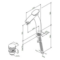 смеситель для умывальника AM.PM Spirit V2.0 высокий, хром F70A92200