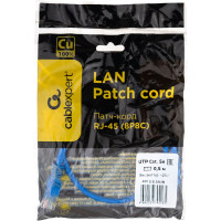 Медный патч-корд Cablexpert UTP кат.5e, 0.5м, литой, многожильный синий PP10-0.5M/B