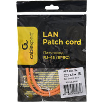 Патч-корд Cablexpert FTP кат. 5e, 0.5м, литой, многожильный оранжевый PP22-0.5M/O