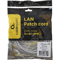 Патч-корд Cablexpert UTP кат.6, 3м, литой, многожильный серый PP6U-3M
