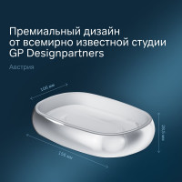 Стеклянная мыльница AM.PM Sensation отдельно стоящая, хром A3031200