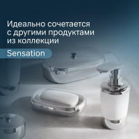Стеклянная мыльница AM.PM Sensation отдельно стоящая, хром A3031200