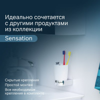 Стеклянный стакан AM.PM Sensation с настенным держателем, хром A3034300