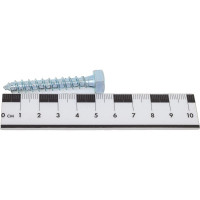 Шуруп Саморезик 8х50 шестигр, оцинк. DIN 571 100шт DIN571-8/50-100