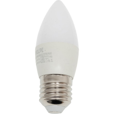 Светодиодная лампа Volpe LED-C37-7W/DW/E27/FR/NR. Форма свеча, матовая. UL-00003797