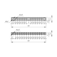 Нулевая шина EKF с заземлением 63.14 латунь, 10 шт PROxima sn0-63-14