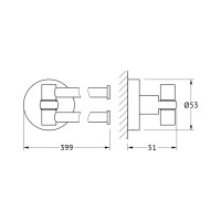 Поворотный держатель полотенец Artwelle двойной 40 cm хром HAR 023