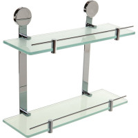 Двухъярусная полка Artwelle 40 cm матовое стекло; хром HAR 037
