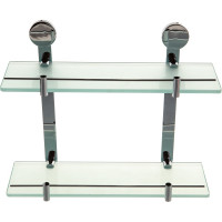 Двухъярусная полка Artwelle 40 cm матовое стекло; хром HAR 037