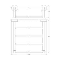 Полка для полотенец Artwelle со штангой 50 cm хром HAR 032
