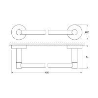 Штанга для полотенца Artwelle 40 cm хром HAR 026