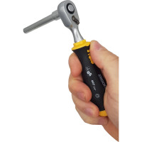 Набор стержней M-TEC с трещоткой и отверткой 1/4" Felo ERGONIC в кейсе, 10 шт 05781006