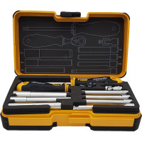 Набор стержней M-TEC с трещоткой и отверткой 1/4" Felo ERGONIC в кейсе, 10 шт 05781006