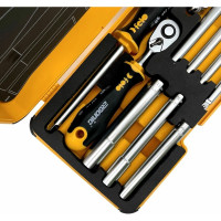 Набор стержней M-TEC с трещоткой и отверткой 1/4" Felo ERGONIC в кейсе, 10 шт 05781006