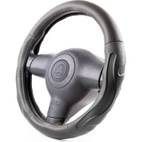 Оплетка руля AUTOPROFI композитная экокожа AP-1946 BK BK M