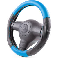 Оплетка руля AUTOPROFI композитная экокожа AP-1946 BK BL M