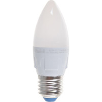 Светодиодная лампа Uniel Форма свеча, матовая. Серия ЯРКАЯ LED-C37 7W/WW/E27/FR PLP01WH UL-00002414