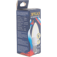Светодиодная лампа Uniel Форма свеча, матовая. Серия ЯРКАЯ LED-C37 7W/WW/E27/FR PLP01WH UL-00002414