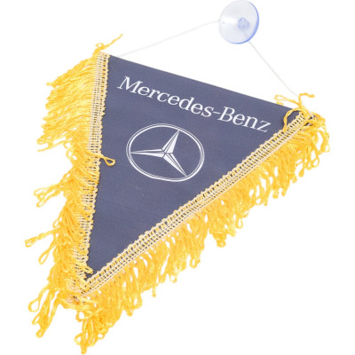 Треугольный вымпел Mersedes-Benz с девушкой фон синий SKYWAY S05101060