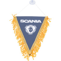 Треугольный вымпел SCANIA с девушкой фон синий SKYWAY S05101080