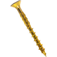 Шуруп Rusconnect CS 06060 с/нарез. д/дерева, потай, 6х60, 200 шт. Желтый цинк 310606