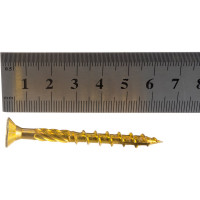 Шуруп Rusconnect CS 06060 с/нарез. д/дерева, потай, 6х60, 200 шт. Желтый цинк 310606