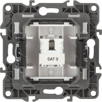 Розетка TV ЭРА 12-3102-05 проходная, IP20, 12, антрацит Б0027435