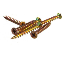 Оконный саморез Метизный двор 4,0x35 острый, желтый, 500 шт. 4690441000552