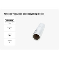 Головка торцевая двенадцатигранная высокая 10 мм, 1/2" АвтоDело 39681 15349