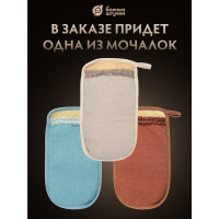 Мочалка-рукавица с декором Банные Штучки Королевский пилинг тесьма, 14.5х25 см, в ассортименте 41291