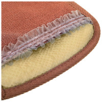 Мочалка-рукавица с декором Банные Штучки Королевский пилинг тесьма, 14.5х25 см, в ассортименте 41291