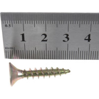 Потайной универсальный шуруп Метизный двор 6,0x30, желтый, 9 шт. 4690441018762