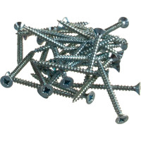 Потайной универсальный шуруп Метизный двор 3,0x35, белый, 30 шт. 4690441018878