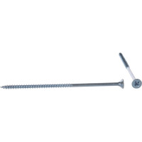 Потайной универсальный шуруп Метизный двор 6,0x140, белый, 3 шт. 4690441019424