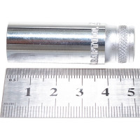 Торцовая головка "INDUSTRIE QUALITAT" удлиненная, хромосатинированная (1/4", FLANK, 12 мм) Kraftool 27817-12_z01