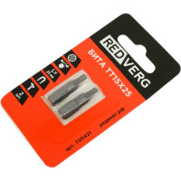Бита Torx Tamper ТТ15, 25 мм, 2 шт. REDVERG 6623496