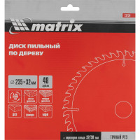 Пильный диск по дереву Professional (235x32/30 мм; 48 зубьев) MATRIX 73234